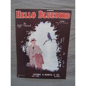 Antique 1900's "Hello Bluebird" Sheet Music #161